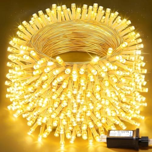WASTROYAL 100+16.4FT Warm White LED Fairy Lights, Connectable Clear Wire String Lights with Timer,Waterproof Light Strand for Christmas Tree, Bedroom, Patio, Wedding, Party, Indoor Outdoor Decor