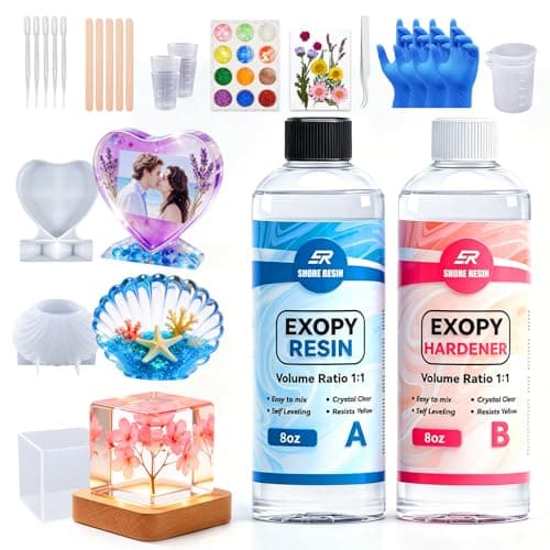 SHORE RESIN Complete Resin Craft Kit for Adults and Beginners