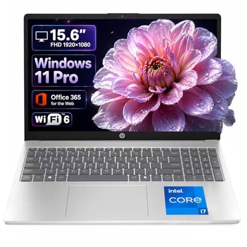 HP 15.6" FHD Touchscreen Business Laptop, Intel 10-Core i7-1355U, 20GB RAM, 512GB SSD, Windows 11 Pro, WiFi 6, Numeric Keypad, Office 365 for the Web, Silver, w/Accessory