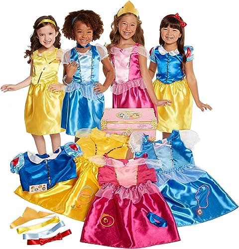 Disney Princess Dress Up Trunk Deluxe 21-Piece Costume Set