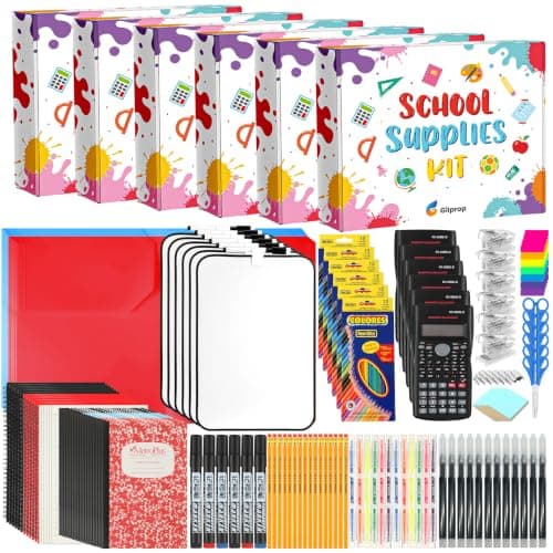 6 Sets Middle and High School Supply Kit Back to School Essentials Bundle