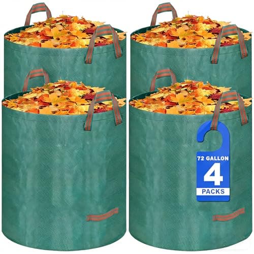 72-Gallon Reusable Yard Waste Bags 4 Pack
