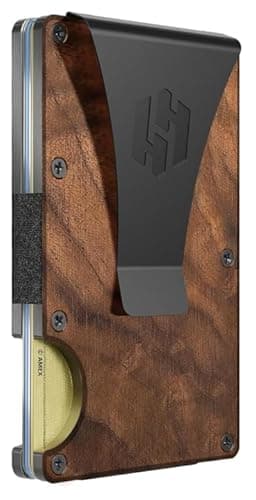 Hayvenhurst Wallet for Men - Slim RFID Blocking Metal Wallet with Money Clip, Minimalist Front Pocket Credit Card Holder, Small Mens Wallet
