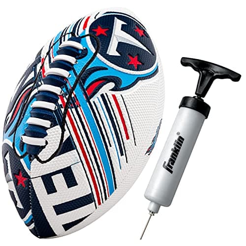 Franklin Sports NFL Tennesseee Titans Football - Youth Mini Football - 8.5" Junior Size Ball - SPACELACE Easy Grip Texture- Perfect for Kids