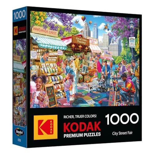 RoseArt Kodak Premium City Street Fair 1000 Piece Jigsaw Puzzle