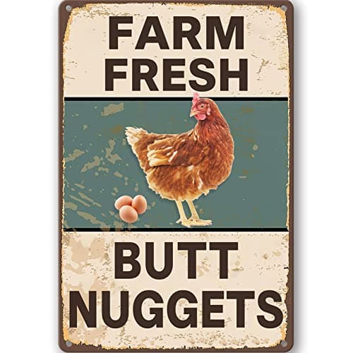 Vintage Metal Signs Chicken Coop Signs for Farm Yard Decor 8×12 inches