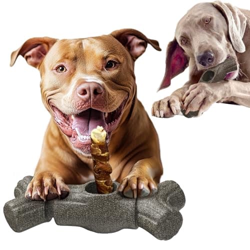 Sedioso Bully Stick Holder for Dogs, Though Dog Toys for Aggressive Chewer, Sturdy Dog Chew Holder Safety Device to Prevent Choking, BPA-Free, Long-Lasting -Fits Various Bully Sticks