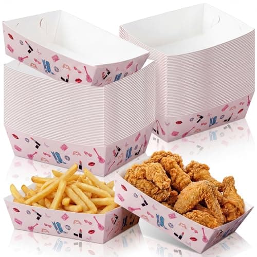 LemonRoad 50 Pcs in My Birthday Era Party Food Trays Music Themed Paper Food Boat in My Birthday Era Party Decoration Disposable Music Theme Lover Dessert Trays for Women Concert Bachelorette Supplies