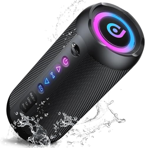 Portable Bluetooth Speaker, Bluetooth 5.4 Speaker, 30W Dual Speaker, 2.0 Channel, Deep Bass, 30H Playtime, Colorful RGB Lights, IPX7 Waterproof, TWS pairing for Outdoor/Home/Party/Travel, Gift Ideas