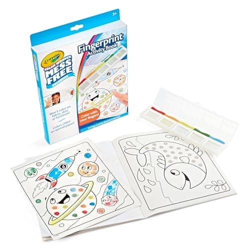 Crayola Color Wonder Mess Free Fingerprint Activity Book, Finger Painting Alternative, Arts & Crafts Gift for Kids Ages 3+