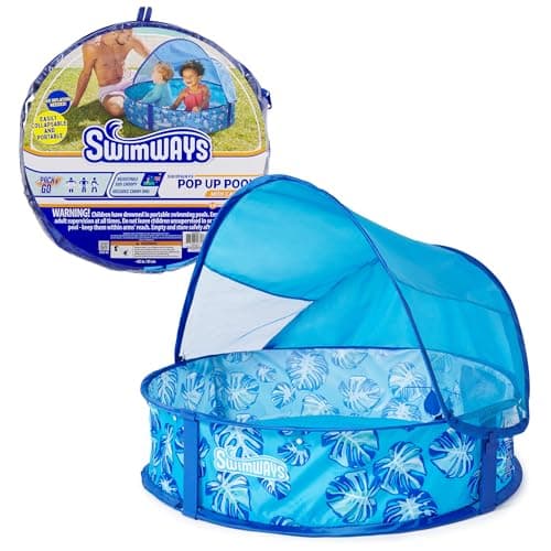 SwimWays Spring Float Elite Pop-Up Above Ground Baby Pool; Ages 9-24 Months