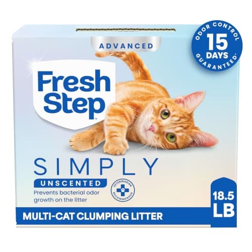 Fresh Step Advanced Simply Unscented Multi Cat Clumping Cat Litter, 18.5 lb