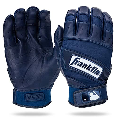 Franklin Sports Natural II Batting Gloves, Pro Quality, Grip, Adult - Navy, Medium