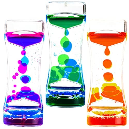 LYPGONE Liquid Motion Bubbler Toy 3 Pack, Acrylic Sensory Fidget Desk Toy