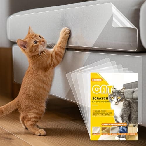 15PCS Anti Cat Scratch Furniture Protector, Single Sided Couch Protector from Cat Claws, Heavy-Duty Self-Adhesive Scratching Deterrent for Sofa Corners, Walls, Doors- 14"