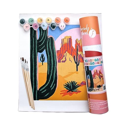 Pink Picasso Desert Daydream Paint by Numbers Kit for Adults, 8 x 10 in