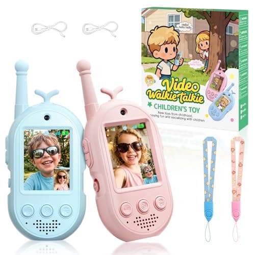 Video Walkie Talkies for Kids, 2 Pack Rechargeable Kids Video Wakey Takey