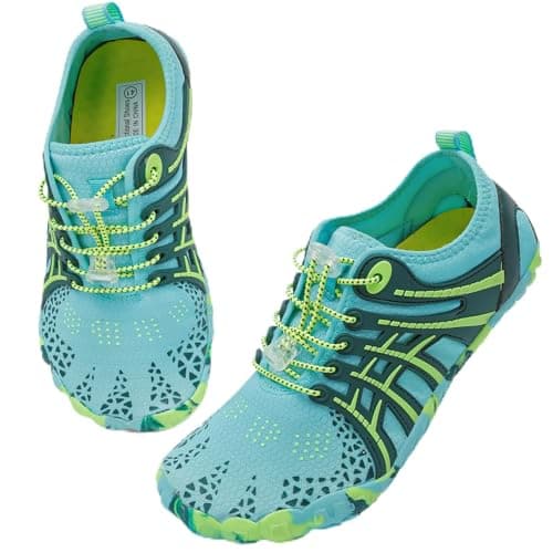 Womens and Mens Water Shoes Thicken Soles Breathable Swim Shoes Cozy Barefoot Athletic Aqua Socks for Beach Pool Diving Hiking Outdoor Water Sports 8 Women/6.5 Men