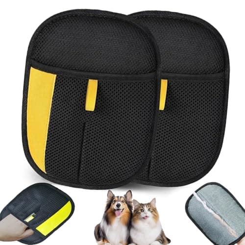 Mejreiik Pet Hair Removal Glove,Magic Brush Pet Hair,electrostatic pet Hair Remover Glove,Laundry/Couch/Carpet/Car Seat for 2025 New Reusable Magic Brush Cat & Dog Remover Tool(2 Pcs)