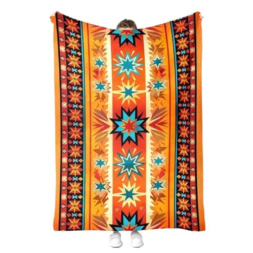 YWZDS Southwestern Navajo Pattern Blanket, Geometric Aztec Blankets and Throws for Aztec Decor for Home (50×40 Inches)
