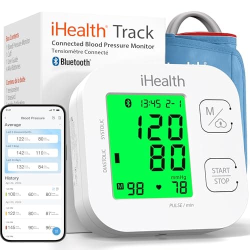 iHealth Track Smart Upper Arm Blood Pressure Monitor with Wide-Range Cuff