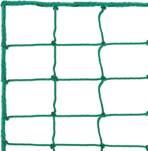 Aoneky 10x10ft Soccer Backstop Net, 4 Inch Mesh Heavy Duty Practice Barrier & Containment Net for Backyard, Football Training, Green, Weather-Resistant PE Material