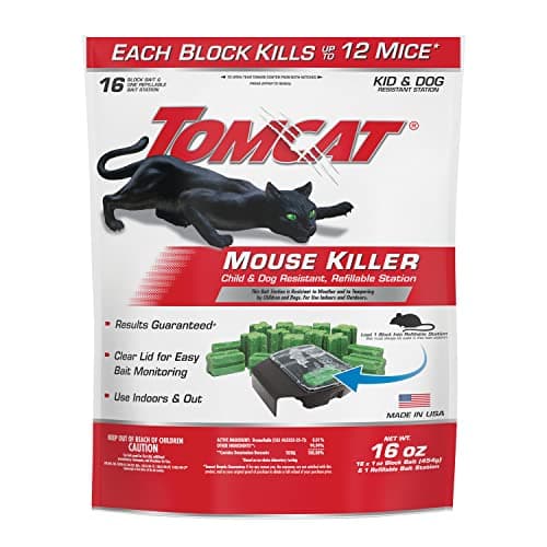 Tomcat Mouse Killer, Child & Dog Resistant, Refillable Station and 16 Baits