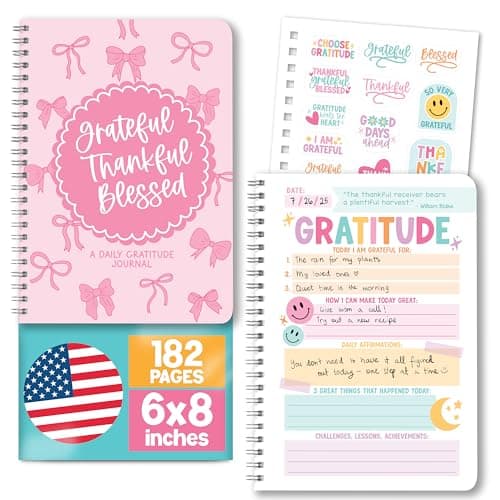 Hadley Designs Daily Gratitude Journal For Women With Prompts - Christian Gratitude Journal for Women, Grateful Journals for Woman, Guided Thankful Journals with Prompts, Designed in USA