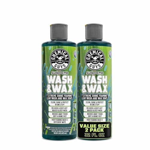 Chemical Guys, Sudpreme Wash & Wax High Suds Carnauba Soap, 16 oz, 2 Pack