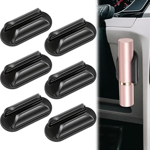 6PCS Car Lip Balm Holder, Aesthetic Silicone Lip Balm Mount for Car Interior, Self-Adhesive Universal Lip Care Accessories Essentials for Women & Girls, Fits SUV, Sedan, Truck - Black & White