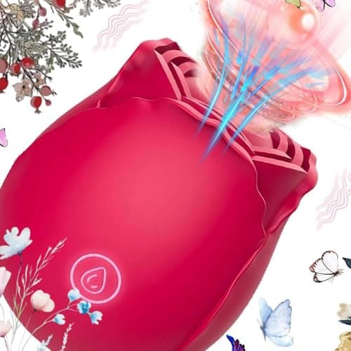 Rose Toy Clit Sucker Sucking Vibrator for Women Rose Sex Toy Dildo Adult Toys Clitioral Sucker Vibrates Automatic Electric Machine Games Adult Toys for Women DE-09