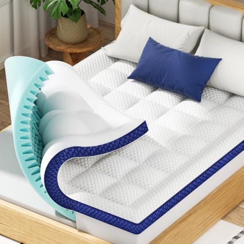 BEDELITE Dual Layer King Size Memory Foam Mattress Topper