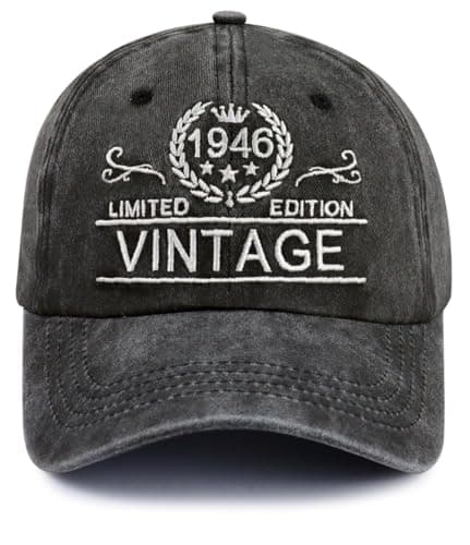 Kahhrepa 80th Birthday Decorations for Women Men, 1946 Party Favors Retirement Hat, Adjustable 80 Years Old Baseball Cap, 80th Birthday Gifts for Grandpa Grandma