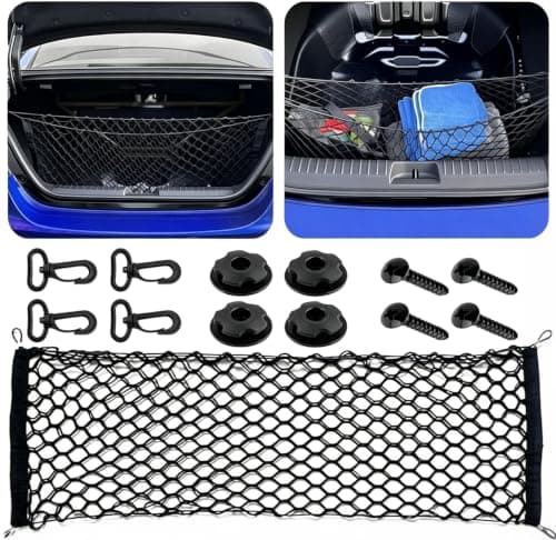 43"-51" Double-Layer Elastic Car Trunk Net, Automotive Cargo Net