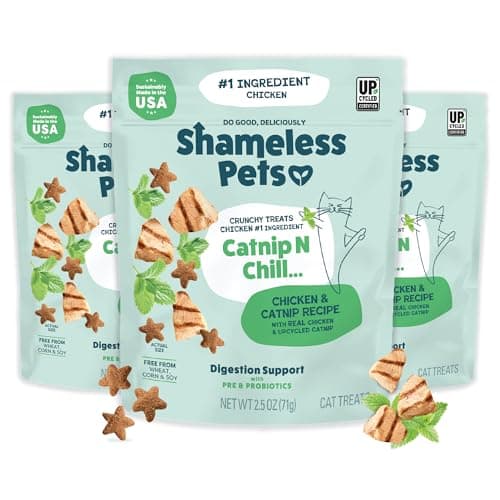 Shameless Pets Crunchy Cat Treats - Catnip N Chill, 3-Pk