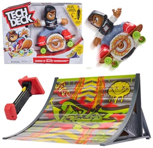 TECH DECK Shred N' Blast Motorized Finger Skateboard Toy