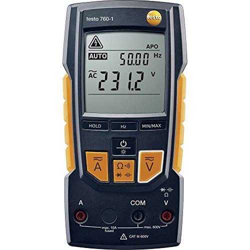 Testo 0590 7601 760-1 Digital Multimeter, 2" Height, 3" Width, 7" Length, Black
