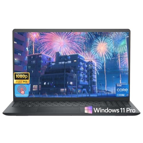 Dell 15 Touchscreen Laptop DC15250 for Business, Intel 10-Core i7-1355U, 15.6'' FHD Anti-Glare Display, 20GB RAM, 1TB SSD, Office 365 for the Web, Copilot AI, Webcam, Wi-Fi 6, Win 11 Pro, Black