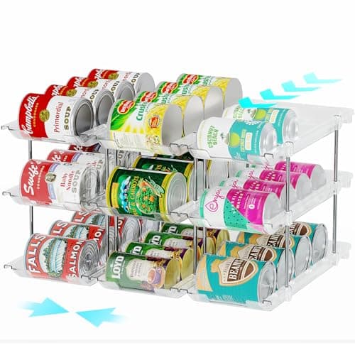 oylik Can Organizer for Pantry, 3 Tiers Can Storage Rack, up to 36 Cans Food Holders for Fridge, Cabinet and Pantry Organization
