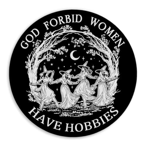 Dejfel Dark Black Witch Round Mouse Pad,Funny Gifts for Men Women