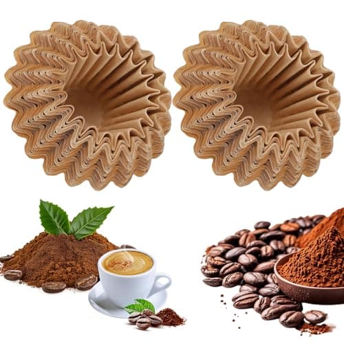 100Pcs Large Coffee Filters, Paper Coffee Filters, Coffees Pod Filter for Most Cup Large Coffees Maker