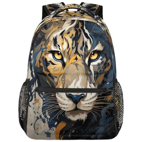 Pardick 3D Leopard Backpacks for Girls Boys, Travel Backpack Laptop Backpack Waterproof School Backpack Bookbags for Teens Kids Backpack with Multiple Pocket