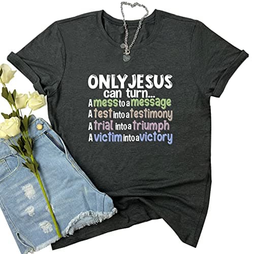 BLACKMYTHWomen Summer Cute Shirts Graphic Tees Dark Grey Small