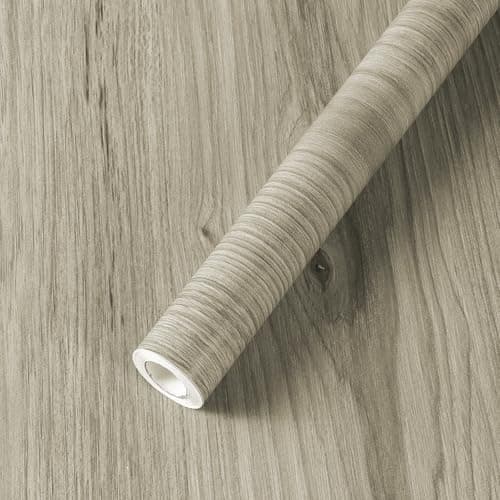 Timeet Wood Peel and Stick Wallpaper Grey Wood Grain Contact Paper Self Adhesive Removable Waterproof Vinyl Film Wooden Wallpaper for Countertops Cabinets Furniture Desk Walls 17.7"x 80"