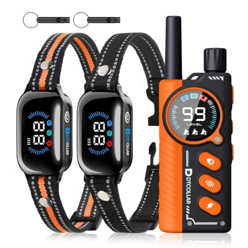 Bark & Shock Collar Combo for 2 Dogs, 4200Ft Shock Collar for Dogs 10-150lb