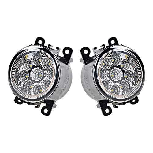 NAAMOTOMOX 55W White 9 LED Front Fog Light Pair for Acura Honda Ford Subaru