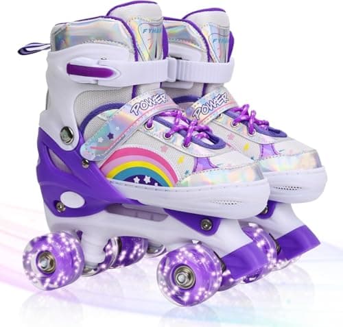 ZHUKAIKJ Girls Adjustable Roller Skates for Boys Kids Indoor Outdoor Sports