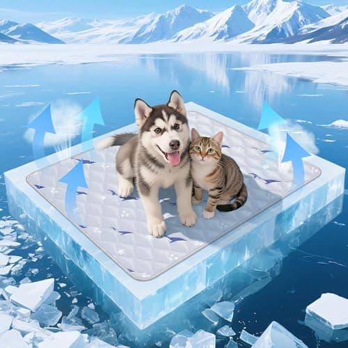 Velvopet Dog Cooling Mat, Cooling Mat for Dogs, Breathable Dog Bed with Non-Slip Design, Portable & Washable Pet Pad for Indoor, Outdoor, Crate, Summer Cat Bed, Cool Pet Pad, Gel-Free, 21"x27"