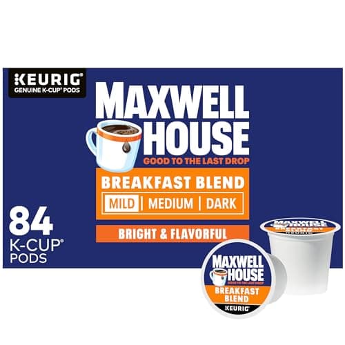 Maxwell House K-Cup Coffee Pods, 84 ct Box, Breakfast Blend Mild Roast