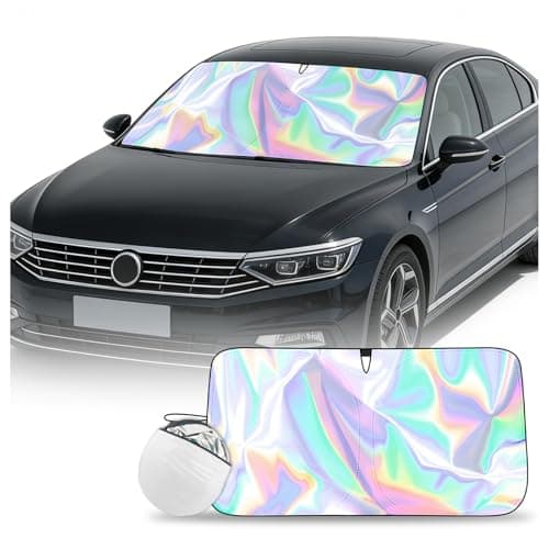 59"×31" Car Windshield Sun Shade Foldable,Sun Shade for Car Windshield with Storage Bag for Blocking Sunlight,Cars Suns Shades Windshields for Most Cars,Compact SUVs